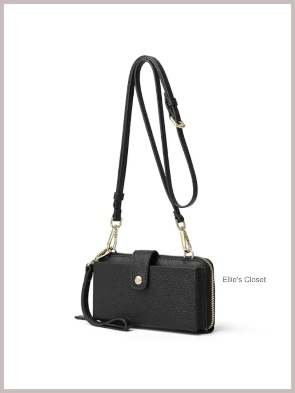 Genuine Leather Crossbody Phone Purse Wristlet Wallet with RFID Blocking